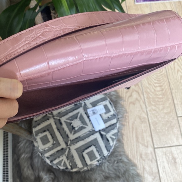 Coach pink embossed croc studio shoulder crossbody bag - Picture 5 of 13